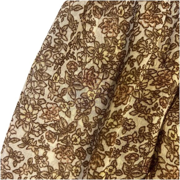 Free People Womens Beige Pennie Floral Ruffle Long Sleeve Mini Dress Size S - Picture 6 of 14